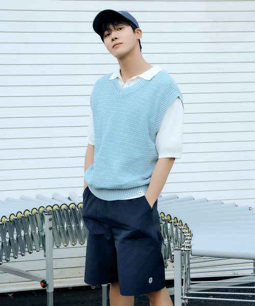 STONE WASHING KNIT VEST