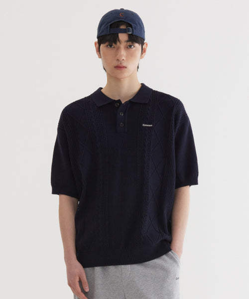 SMALL AUTHENTIC OPENWORK CABLE HALF KNIT