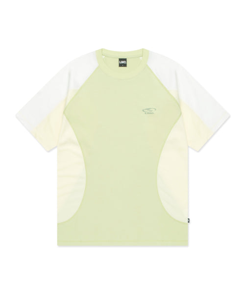 CURVED LINE TEE lime