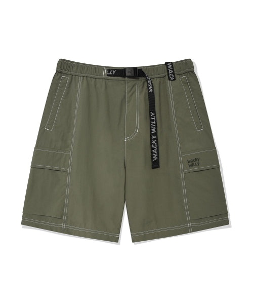 Nylon Lipstop Cargo Shorts Khaki