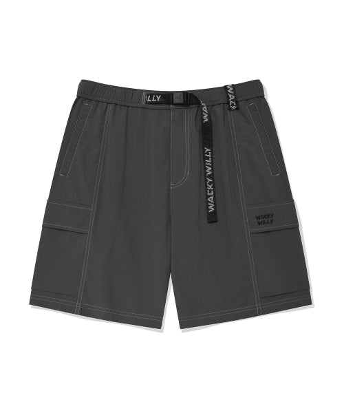 Nylon Lipstop Cargo Shorts Charcoal