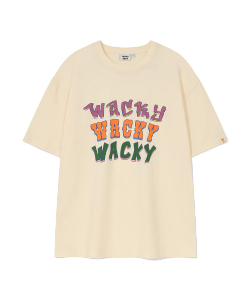 Multi typo Short-sleeved T-shirt cream