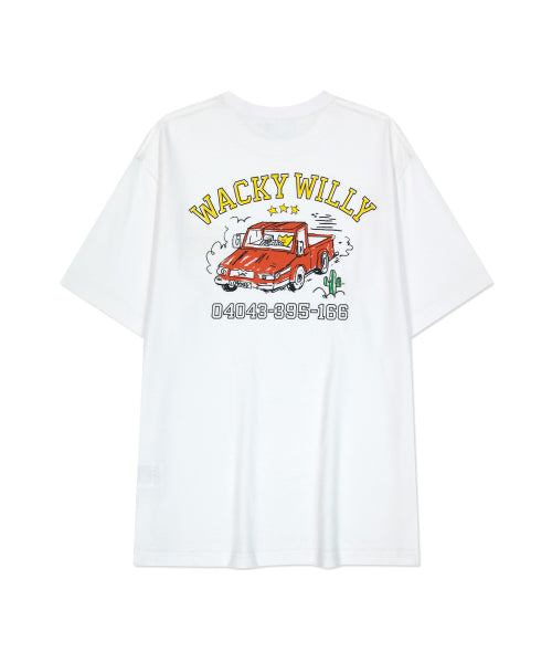 Kiki Driving Graphic Short Sleeve T-shirt White