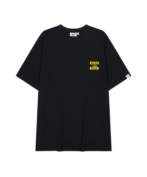 Khaki Driving Graphic Short-Sleeved T-Shirt Black