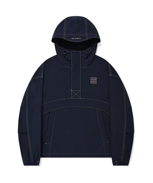 Nylon Hooded Anorak Navy