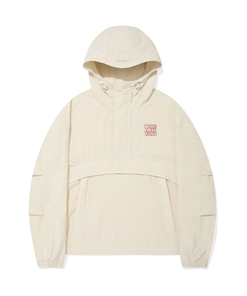 Nylon Hooded Anorak Ekru