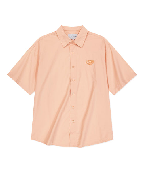 Wappen Stripe Short Sleeve Shirt Orange