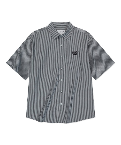 Wappen Stripe Short Sleeve Shirt Gray