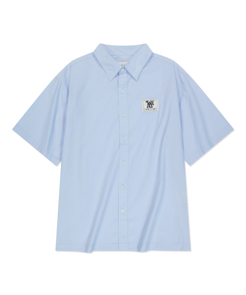 Wappen Paper Short-Sleeved Shirt Light Blue