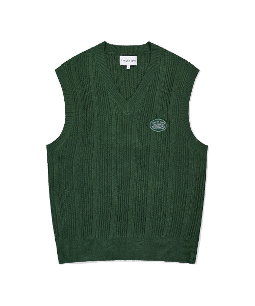 Wappen Skashi V-Neck Knit Vest Khaki