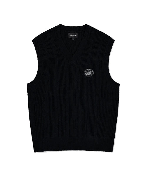 Wappen Scotch V-neck Knitwear Vest Black