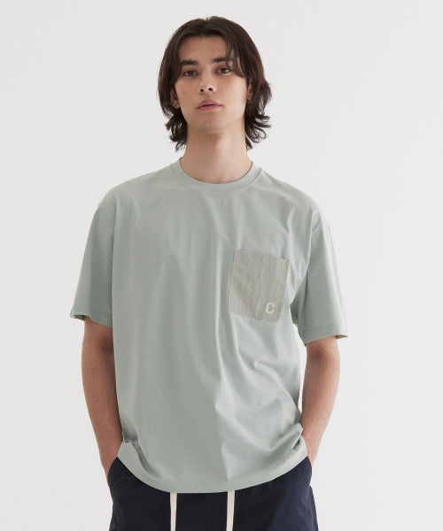 BASIC NYLON POCKET T-SHIRT
