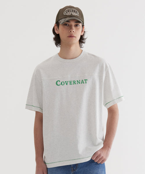 PAINTING GRAPHIC CUT LINE T-SHIRT
