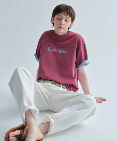 PAINTING GRAPHIC CUT LINE T-SHIRT