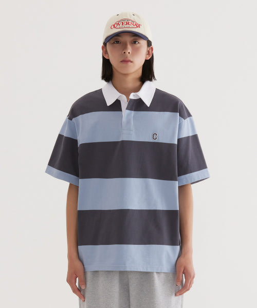 C LOGO RUGBY COLLAR T-SHIRT