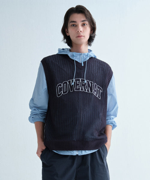 ARCH LOGO MASH KNIT VEST
