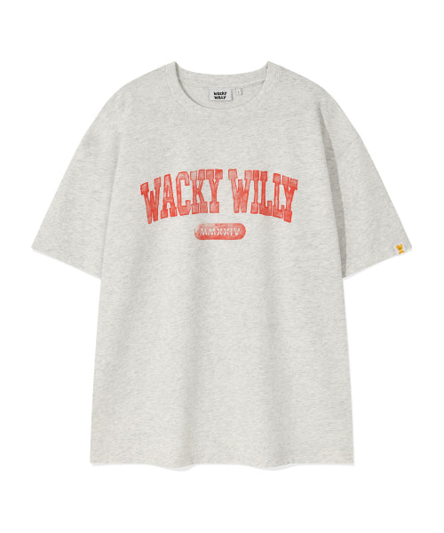 Archie typo short-sleeved T-shirt light gray