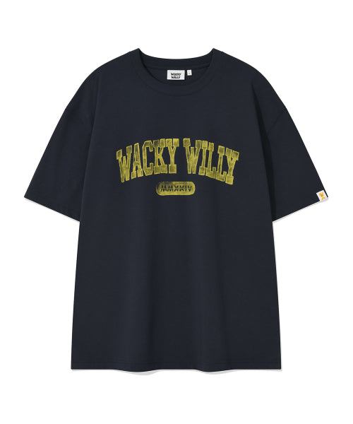 Archie typo Short-sleeved T-shirt Navy