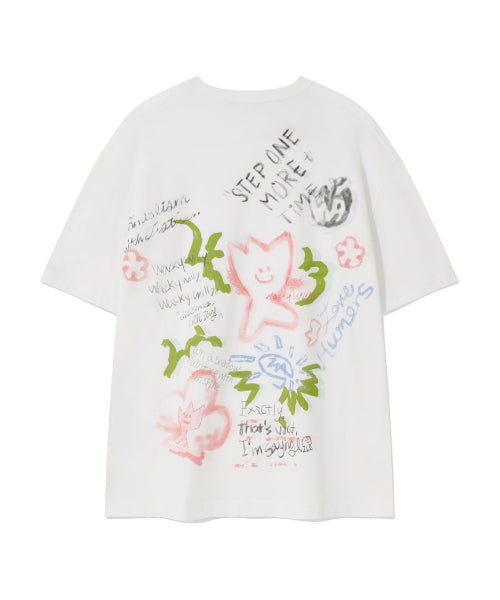 Kiki Graffiti Short-Sleeved T-Shirt White