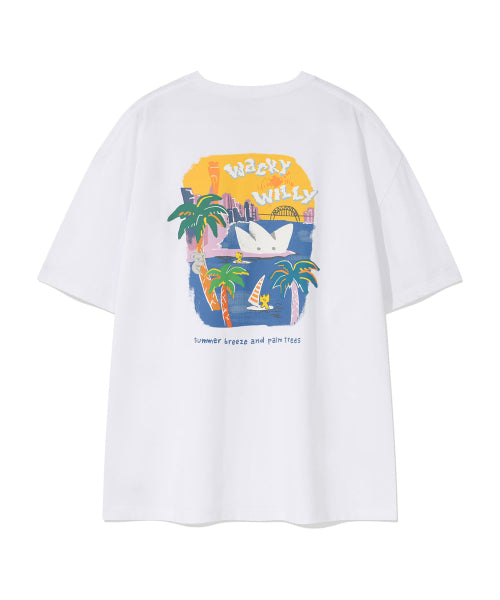 Kiki Ocean Graphic Short Sleeve T-shirt White