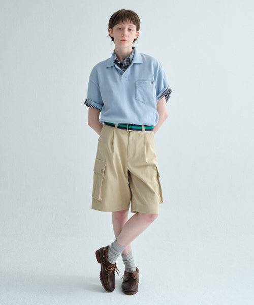 COTTON BERMUDA CARGO SHORTS