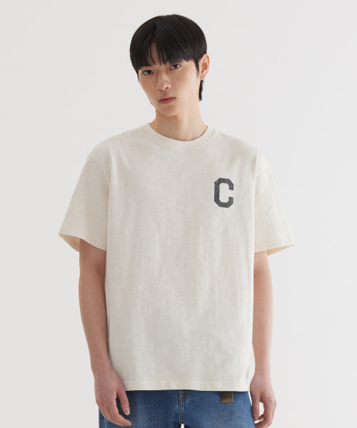CRACK C LOGO SLUB T-SHIRT