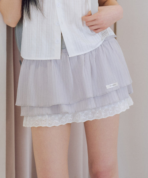 Rayon Summer Tutu Skirt Pants [GREY]