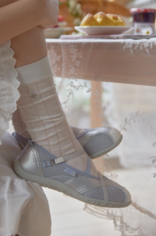 [Ozzy X Margarine Fingers] Romari Banding Flat Shoes FLOTFA2W24