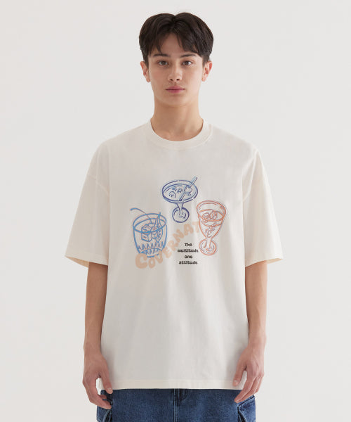 KITSCH COCKTAIL GRAPHIC T-SHIRT