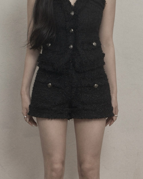 Antique Tweed Shorts (black)