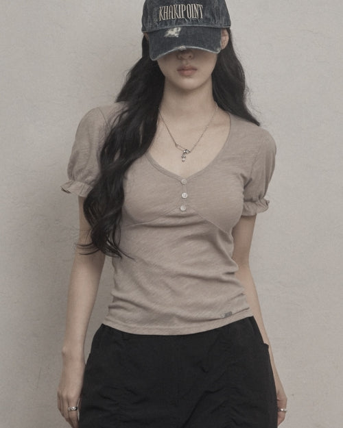 Puff Slub T-shirt (beige)