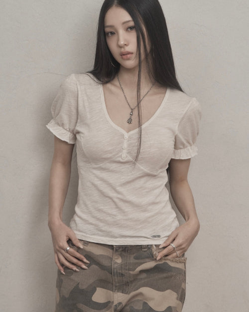 Puff Slub T-shirt (ivory)