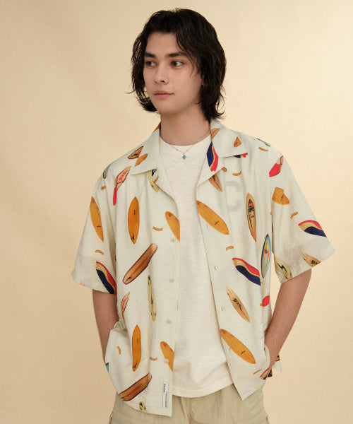 SURFING BOARD HAWAIIAN HALF SHIRTS