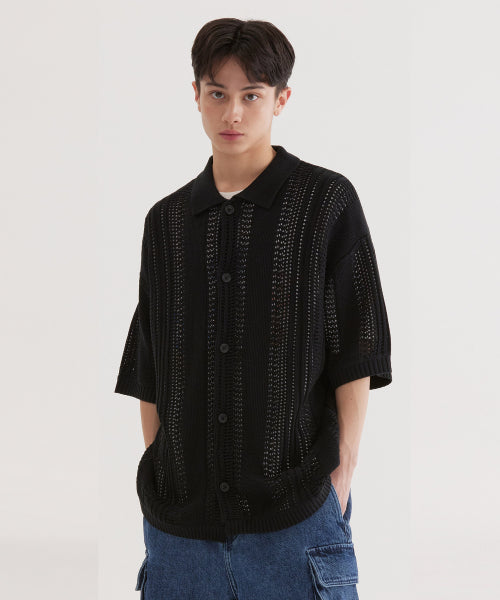 CROCHET HALF KNIT SHIRTS