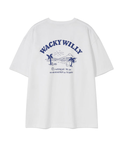 Beach Graphic Vacation Short-Sleeved T-shirt White