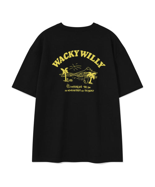 Beach Graphic Vacation Short-sleeved T-shirt Black