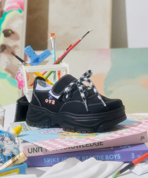 [Ochigi x Iseulo] Pocoree Friends 3300 Canvas High Black FLOTFA0W22