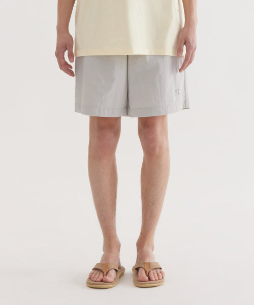 Regular Easy Nylon Shorts Light Gray