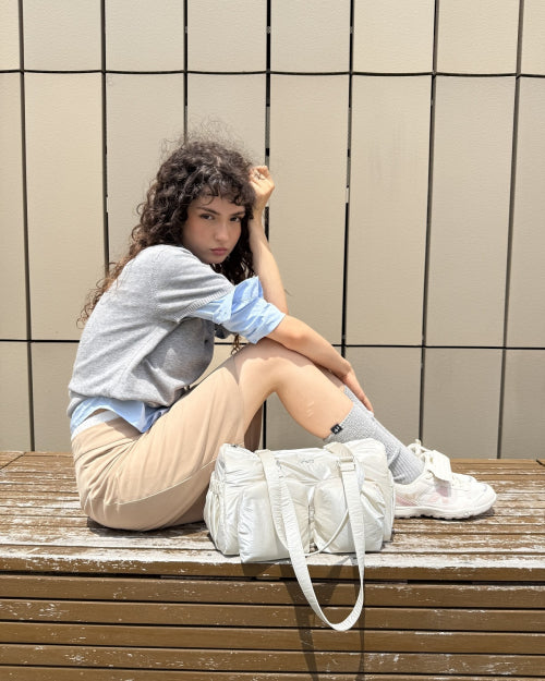 Glossy Duffel Bag White FLOTFA1B09