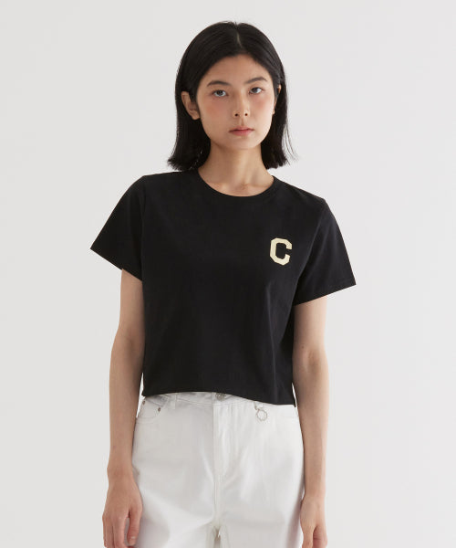(W) C-LOGO CROP FIT T-SHIRT