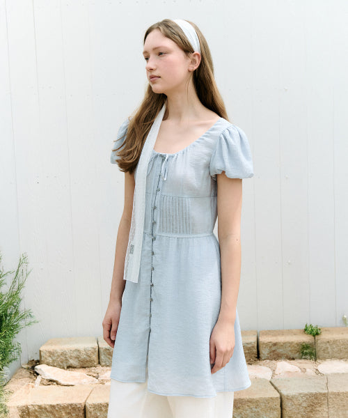 RIBBON LACE MINI ONEPIECE SKY