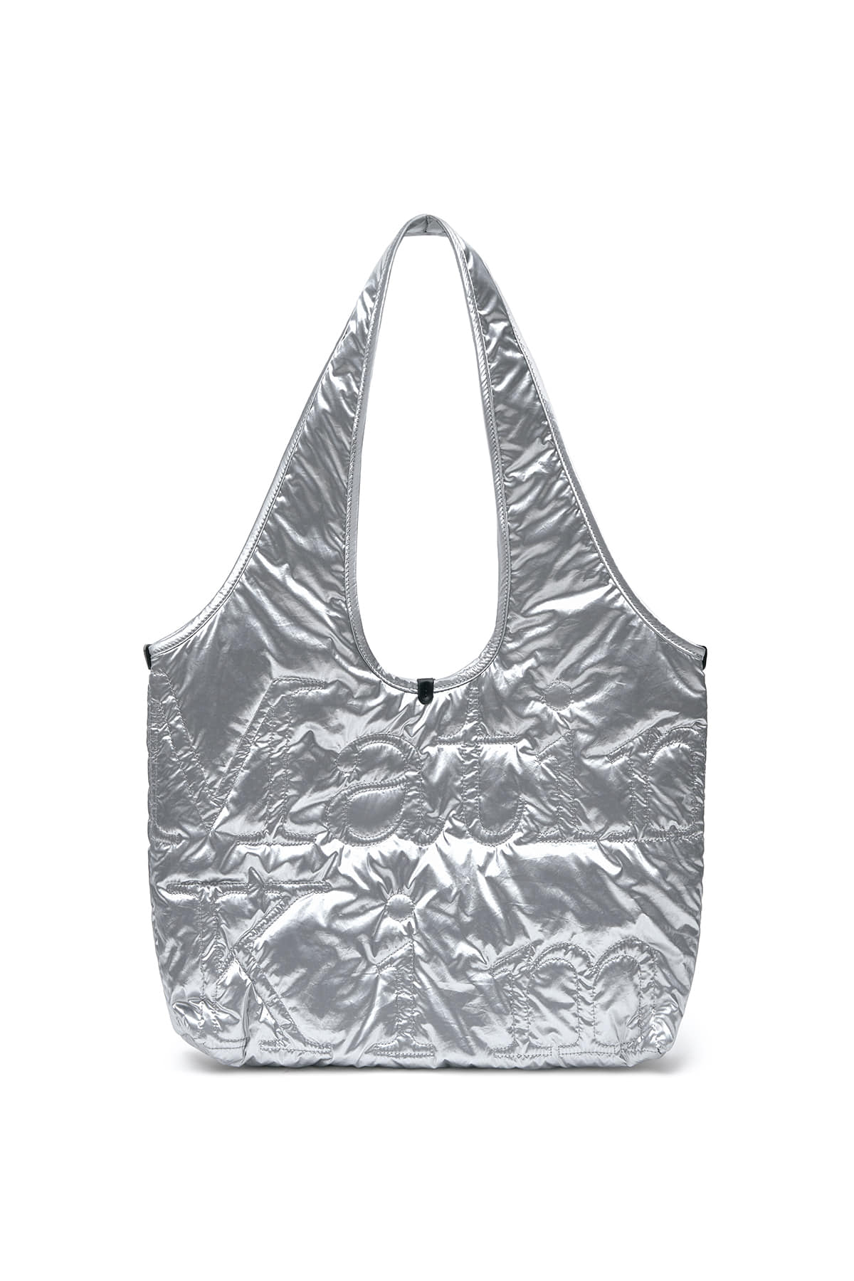 MATIN LOGO QUILTING ECOBAG IN SILVER