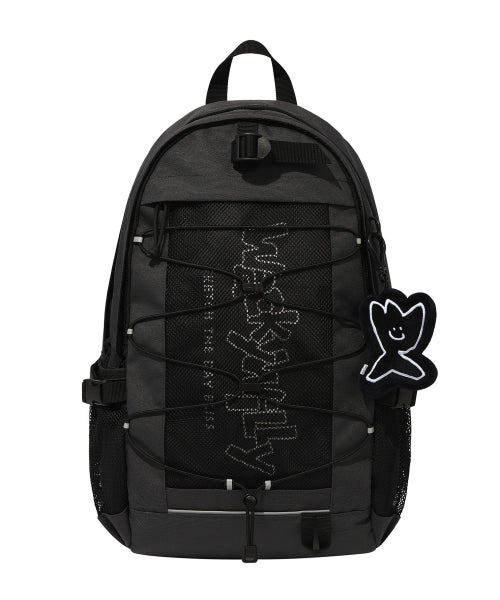 [25SS] Mesh String Backpack Charcoal