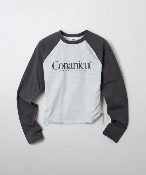 CONANICUT Raglan Shirring Long-Sleeved T-Shirt_SPLWF49G51