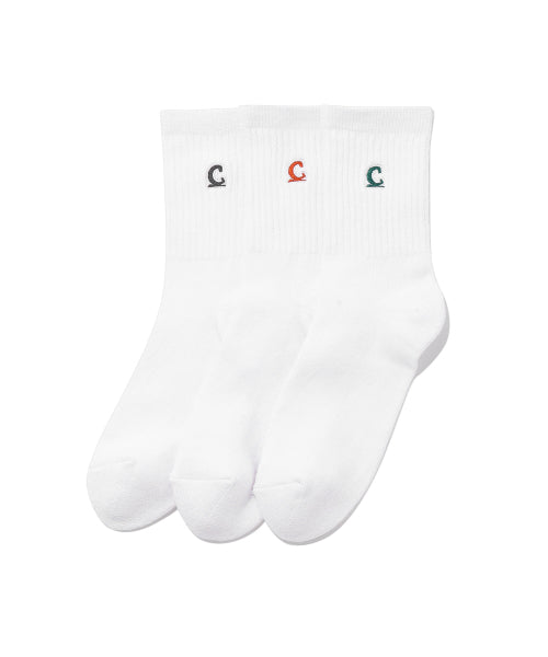 SYMBOL LOGO WHITE SOCKS 3PACK