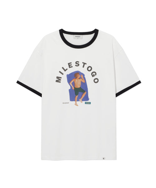 [YOSIGO] SUNBATHING RINGER T-SHIRT