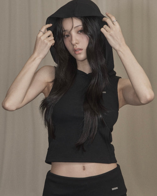 Vintage Hood Sleeveless (black)