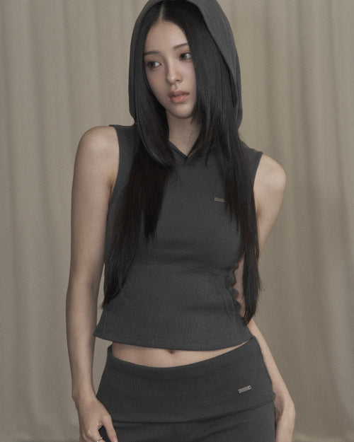 Vintage Hood Sleeveless (charcoal)