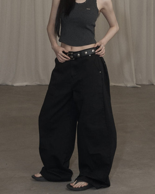 Cotton Balloon Pants (black)
