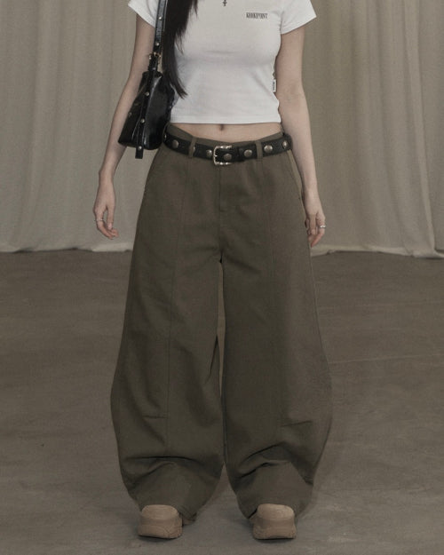 Cotton Balloon Pants (khaki)